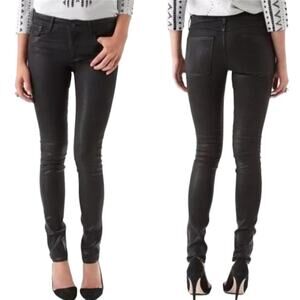 NWOT HABITUAL Eve Faux Leather Jean Skinny Pant‎ Mid-Rise Waxed Coated Size 28